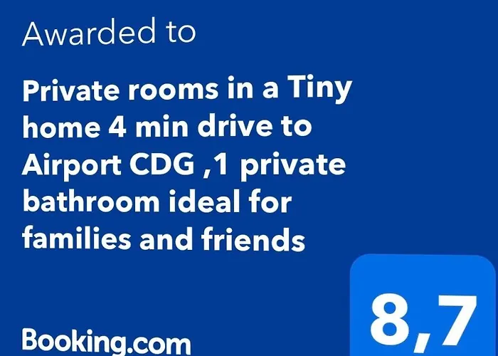 Private Rooms In A Tiny Home 4 Min Drive To Airport Cdg ,1 Private Bathroom Ideal For Families And Friends