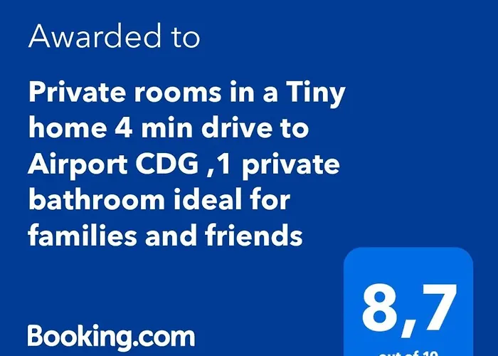 Private Rooms In A Tiny Home 4 Min Drive To Airport Cdg ,1 Private Bathroom Ideal For Families And Friends