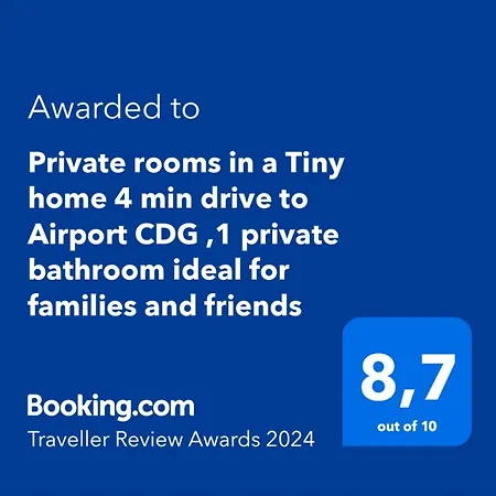 Private Rooms In A Tiny Home 4 Min Drive To Airport Cdg ,1 Private Bathroom Ideal For Families And Friends Roissy-en-France Exterior foto